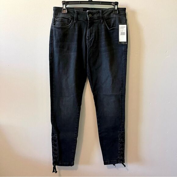 Mavi Denim - MAVI Alexa Ankle Mid Rise Skinny Jeans with Lace Up Ankles Size 28